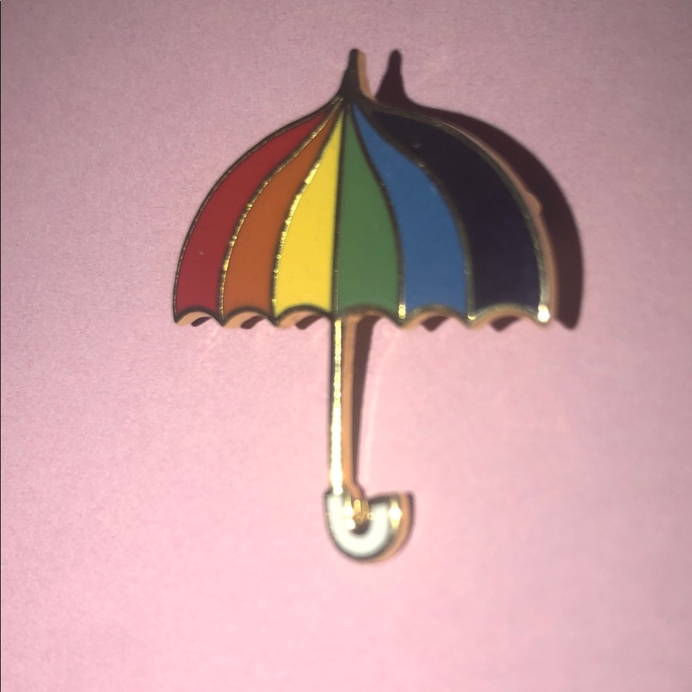 VINTAGE RAINBOW UMBRELLA PIN